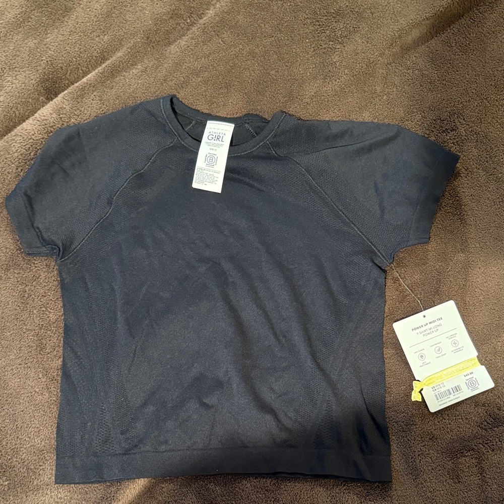 Athleta Black Short Sleeve Kids Tee